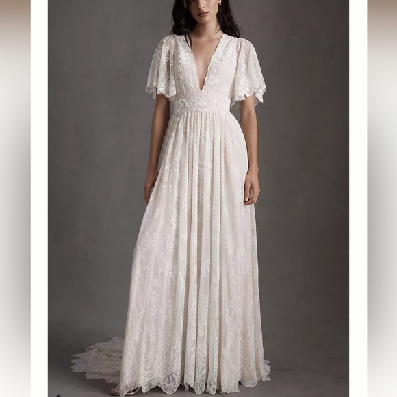 BNWT Anthropologie BHLDN Katarina Wedding Dress - Picture 2 of 10